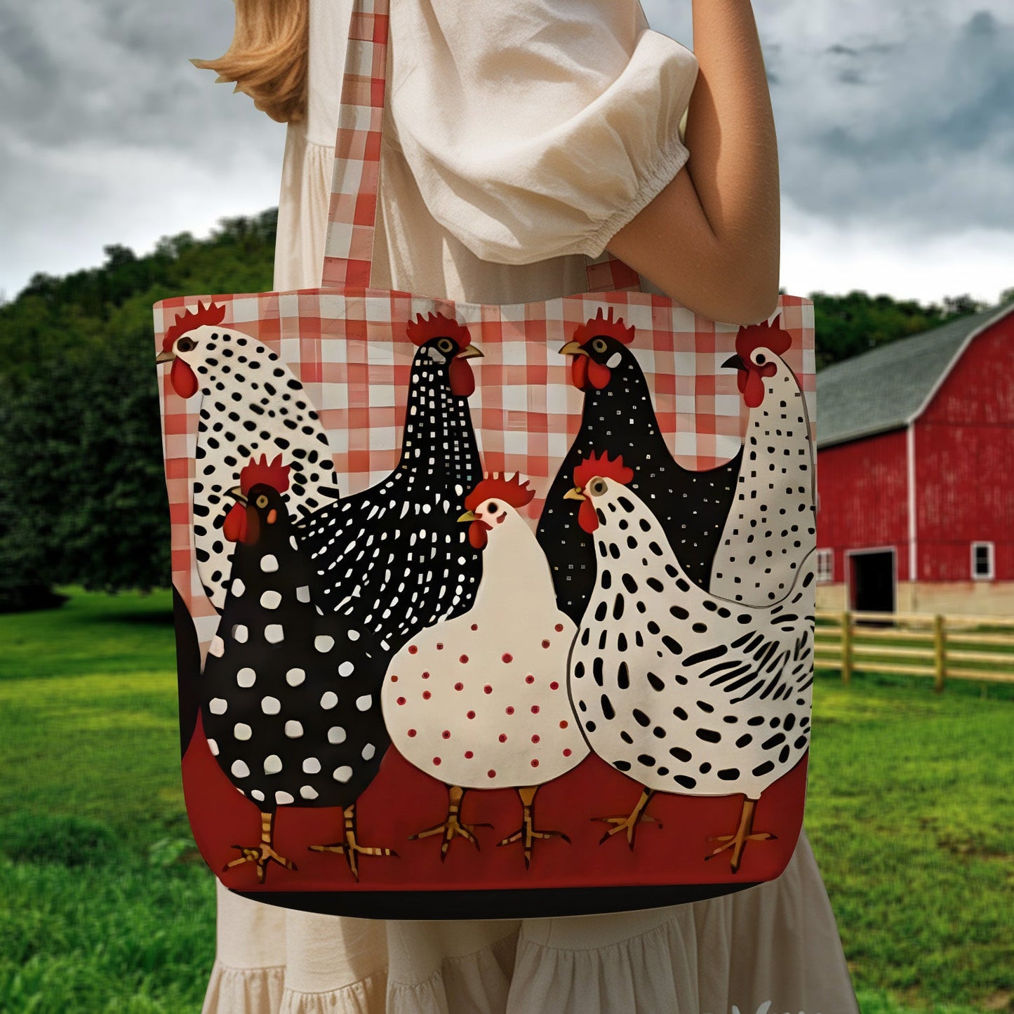 Farmhouse Chicken Tote Bag