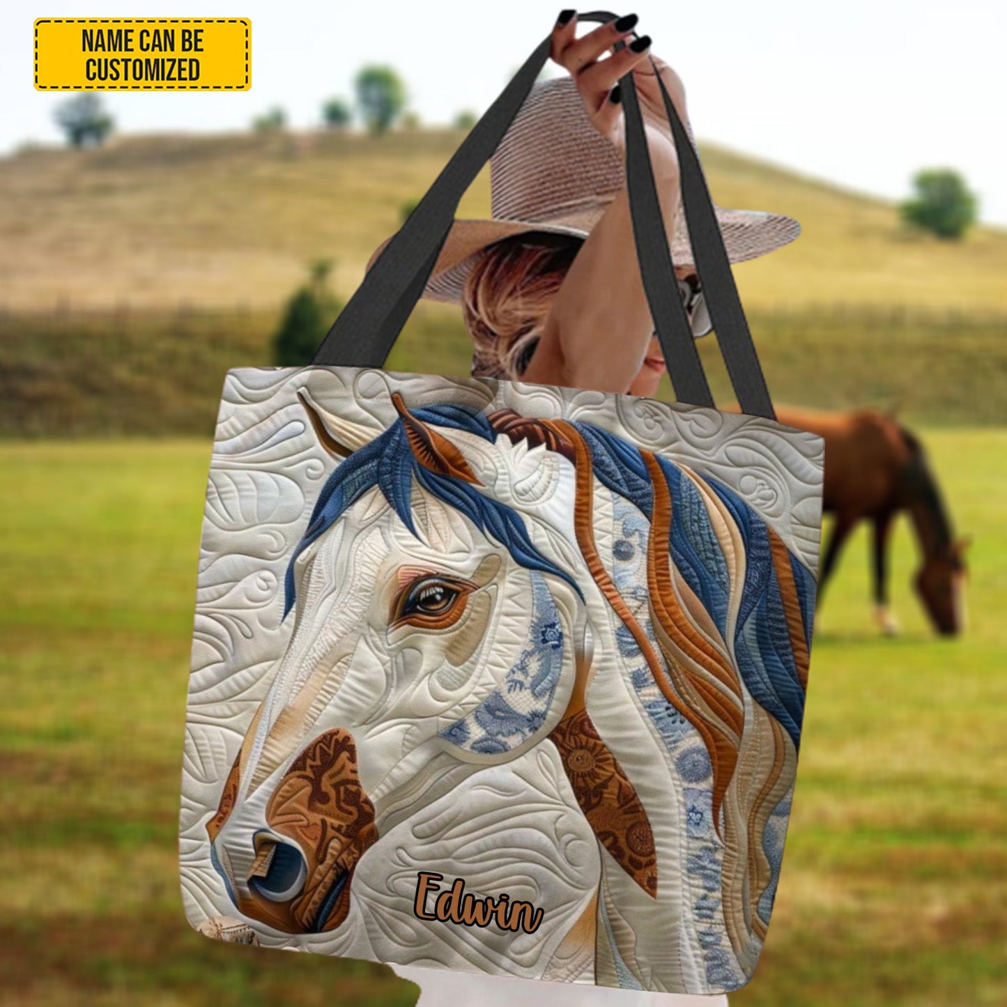Love Horse - Personalized Horse Tote Bag