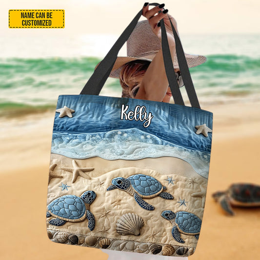 Ocean Journey – Personalized Sea Turtle Tote Bag