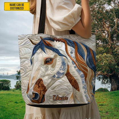 Love Horse - Personalized Horse Tote Bag