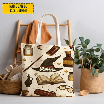 Magical Wizard - Personalized Witch Tote Bag